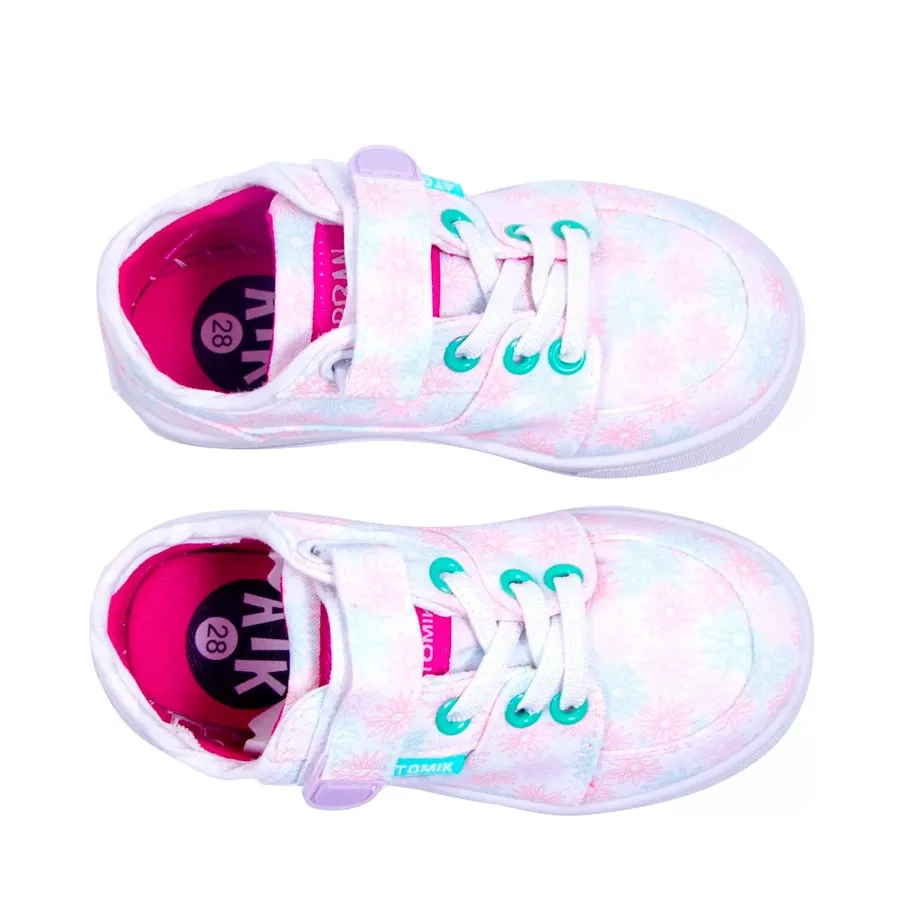 Imagen 1 de 5 de Zapatillas Atomik Skate Tokio 23-BLANCO/ROSA/TURQUESA