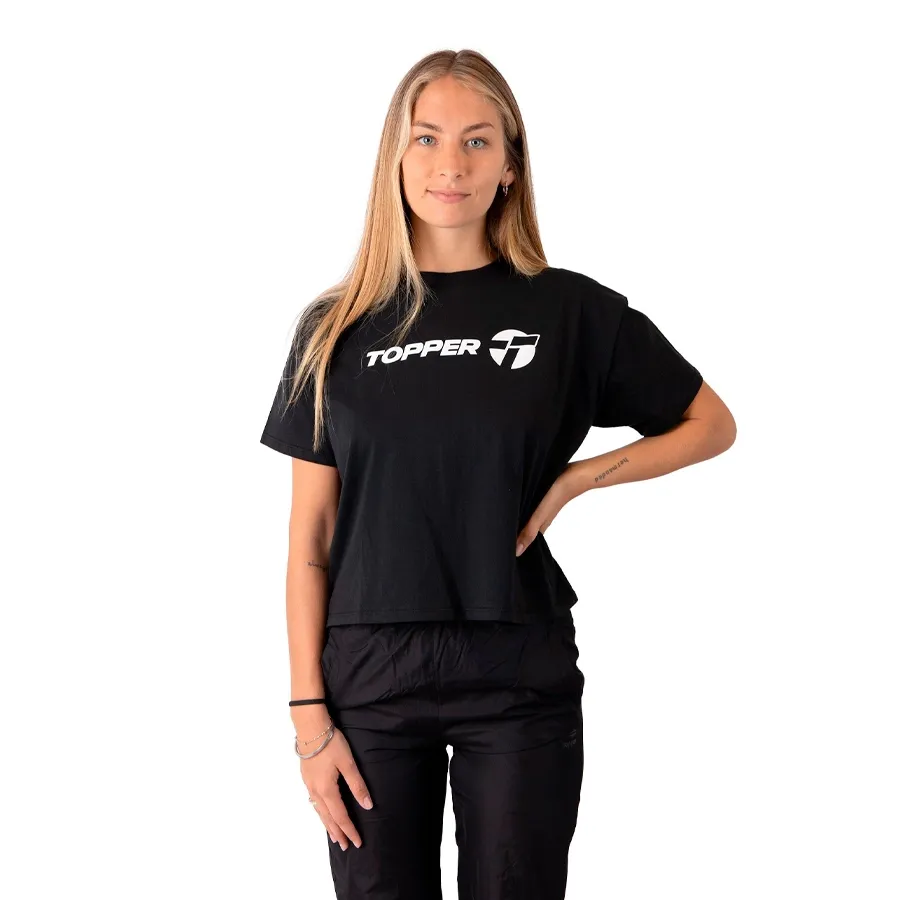 Imagen 2 de 7 de Remera Topper Gtw Loose Brand-NEGRO