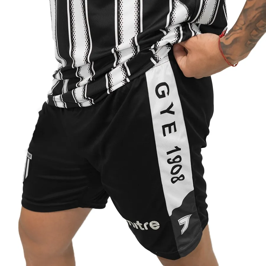 Imagen 2 de 4 de Mitre Shorts  Oficial Gimnasia y Esgrima 23-NEGRO/BLANCO