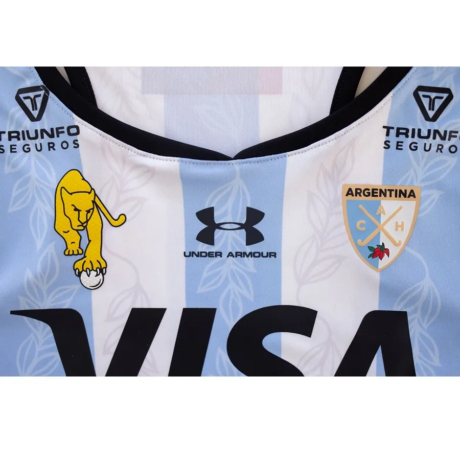 Imagen 4 de 5 de Camiseta Under Armour Leonas Titular-BLANCO/CELESTE