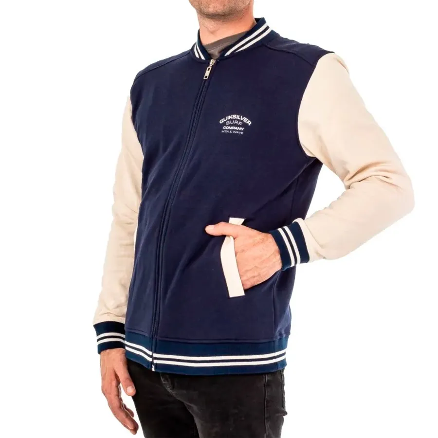 Imagen 1 de 3 de Campera Quiksilver Fleece Bomber-MARINO/BEIGE