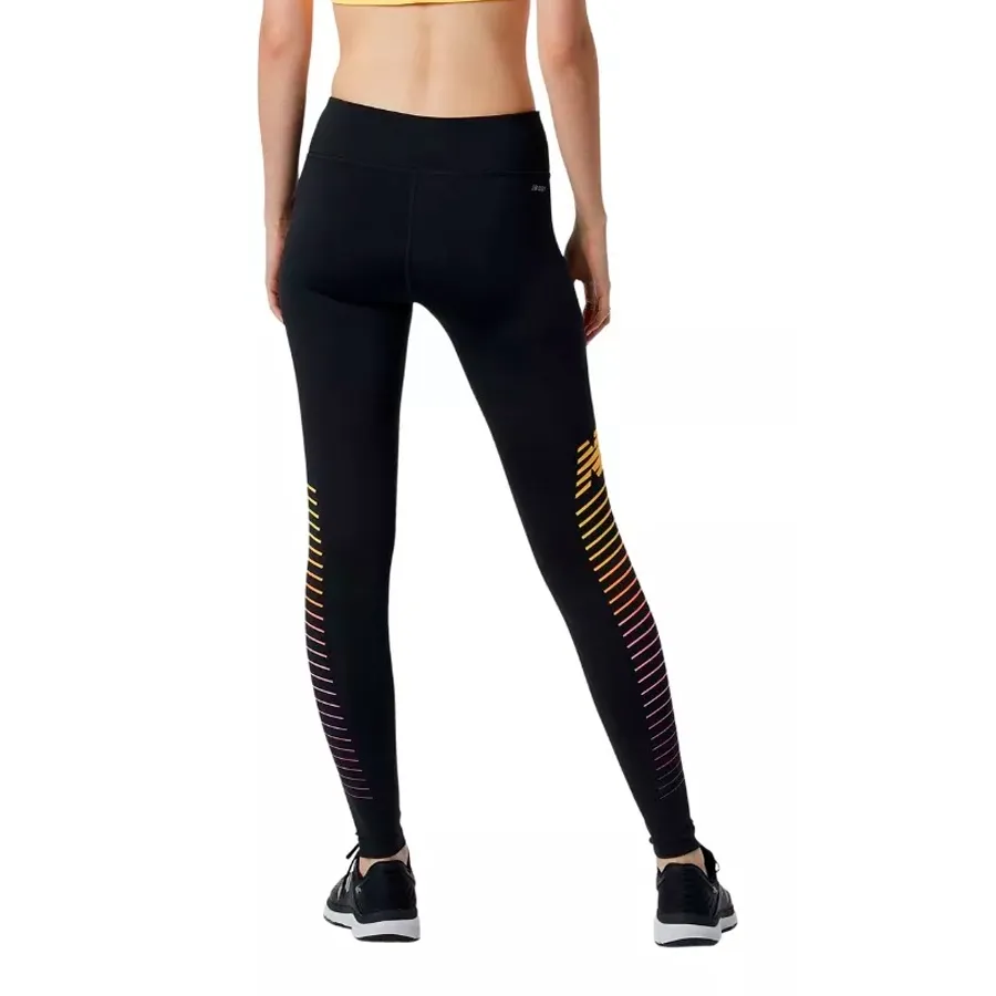 Imagen 2 de 3 de Calza New Balance Reflective Accelerat-NEGRO/AMARILLO/FUCSIA