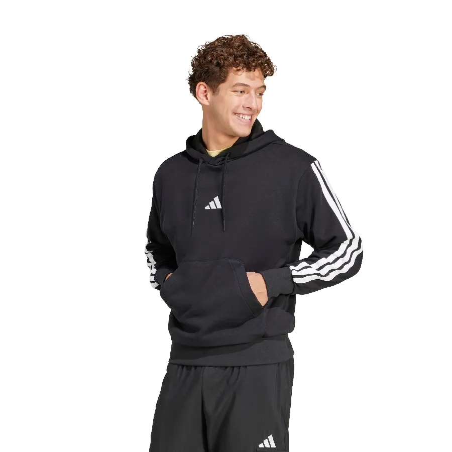 Imagen 0 de 5 de Buzo adidas french terry 3 Stripes Essentials-NEGRO/BLANCO