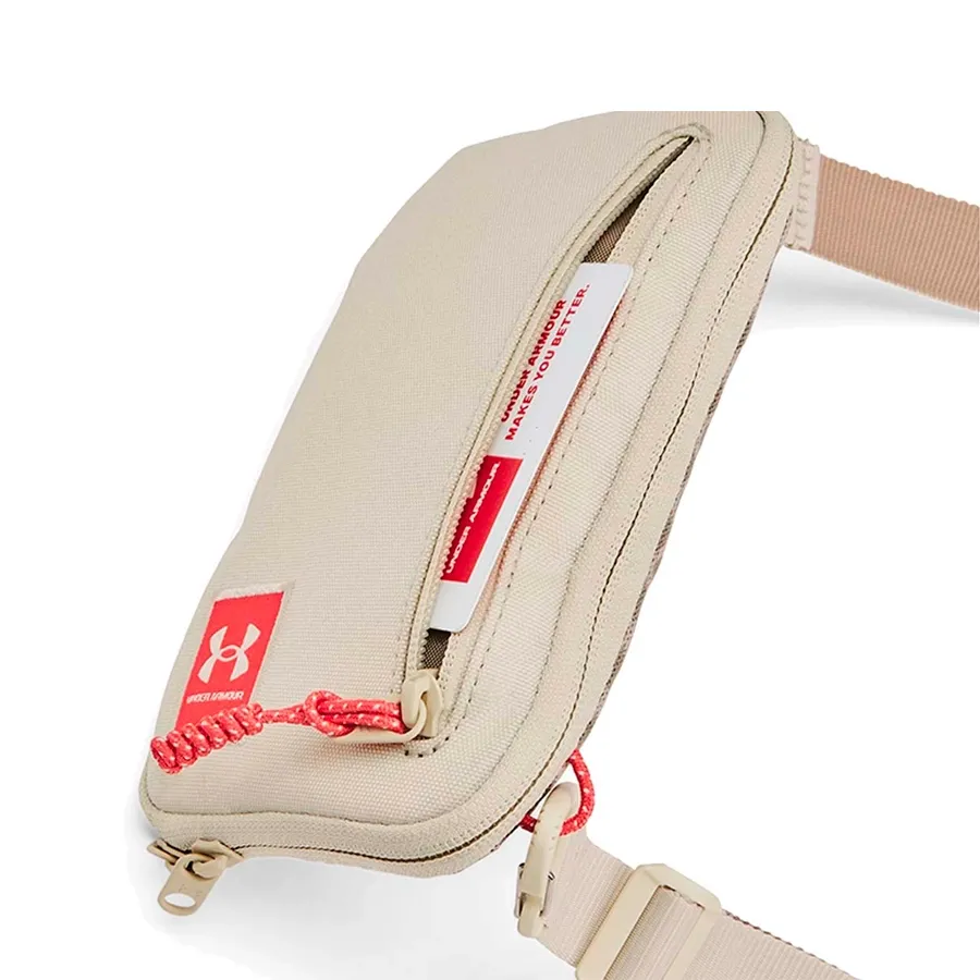 Imagen 2 de 4 de Bandolera Under Armour Loudon Crossbody-NATURAL/SALMON