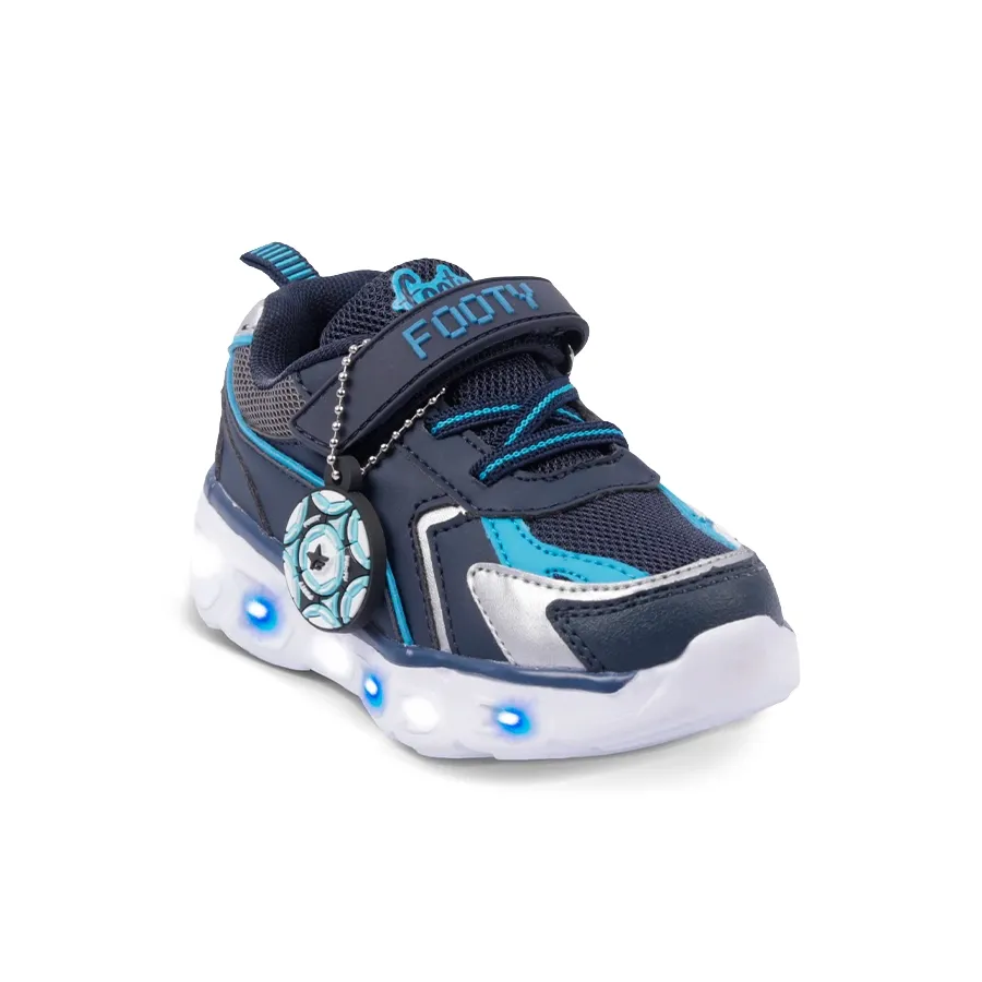 Imagen 1 de 7 de Zapatillas Footy Mini Mundial Con Luz-MARINO/AZUL FRANCIA