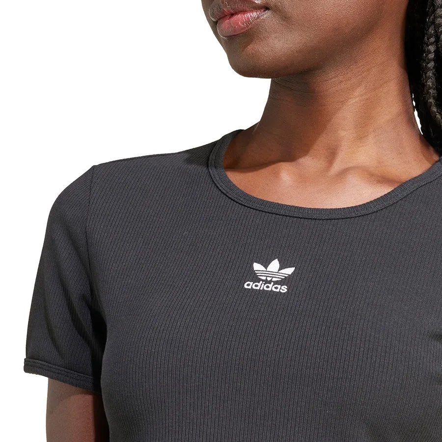 Imagen 2 de 4 de Remera adidas originals Essentials Rib Tee-NEGRO