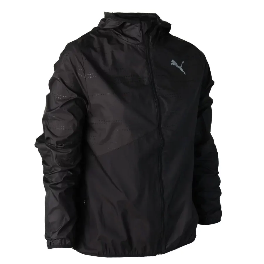 Imagen 0 de 4 de Campera Puma Ignite Hooded Wind-NEGRO