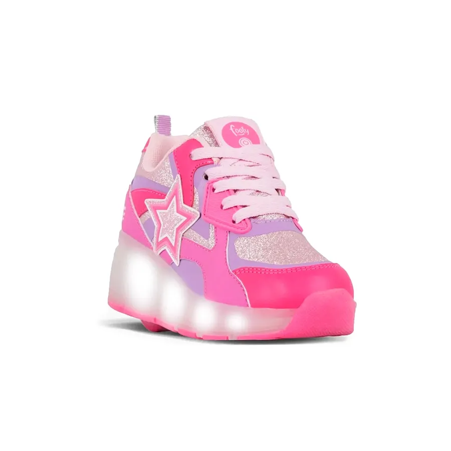 Imagen 1 de 3 de Zapatillas Footy Con Rueda y Luz Led-ROSA/VIOLETA