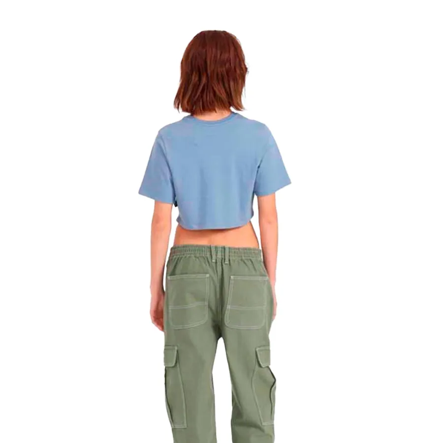 Imagen 1 de 3 de Remera Vans Retro V Crew Crop II-CELESTE/VERDE SECO