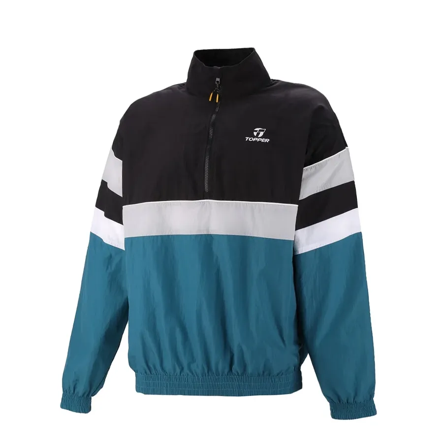 Imagen 0 de 3 de Buzo Topper 1/2 cierre M 90s-NEGRO/BLANCO