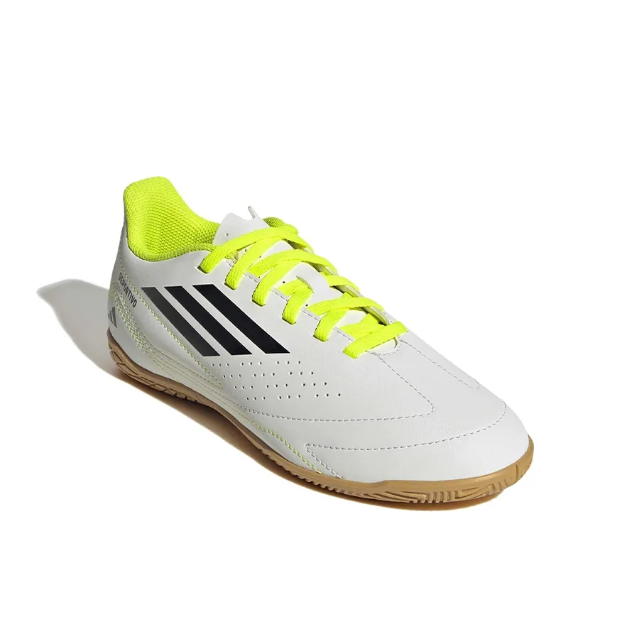 Imagen 1 de 7 de Botines adidas Deportivo III In-BLANCO/AMARILLO FLUOR
