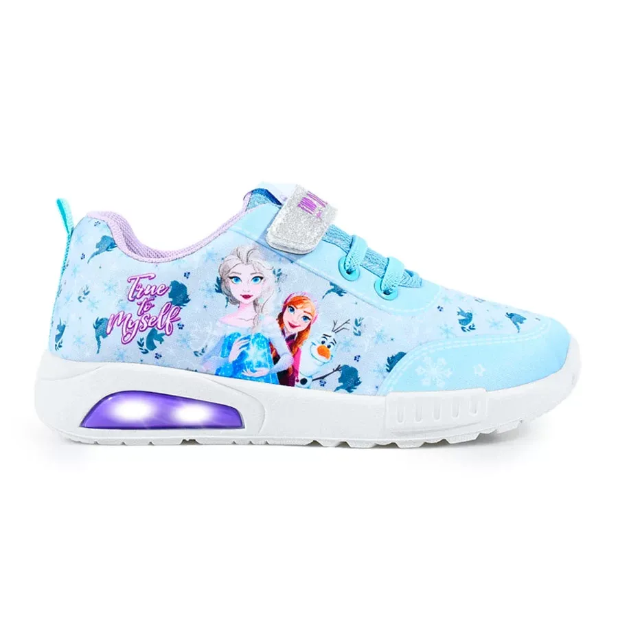 Imagen 0 de 4 de Zapatillas Footy Frozen C/luz-CELESTE/LILA