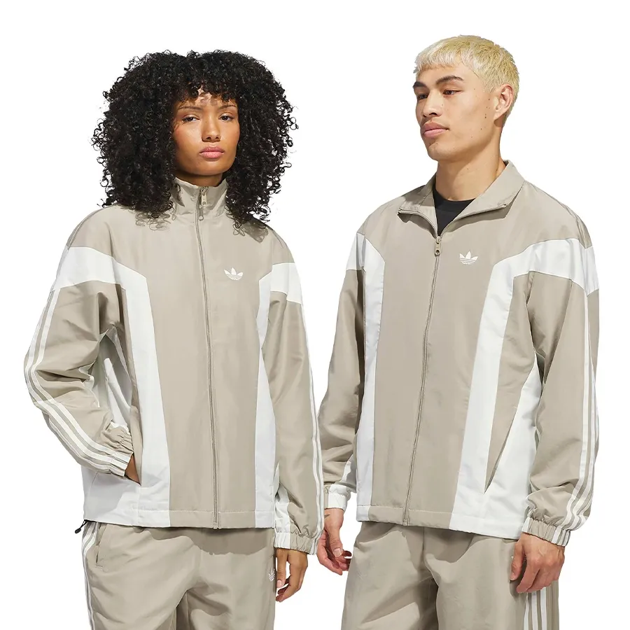 Imagen 2 de 7 de Campera adidas originals Rompevientos Basketball-LINO/BLANCO