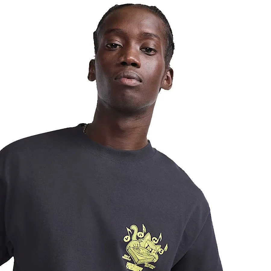 Imagen 2 de 4 de Remera Vans Scratched Record SS-NEGRO