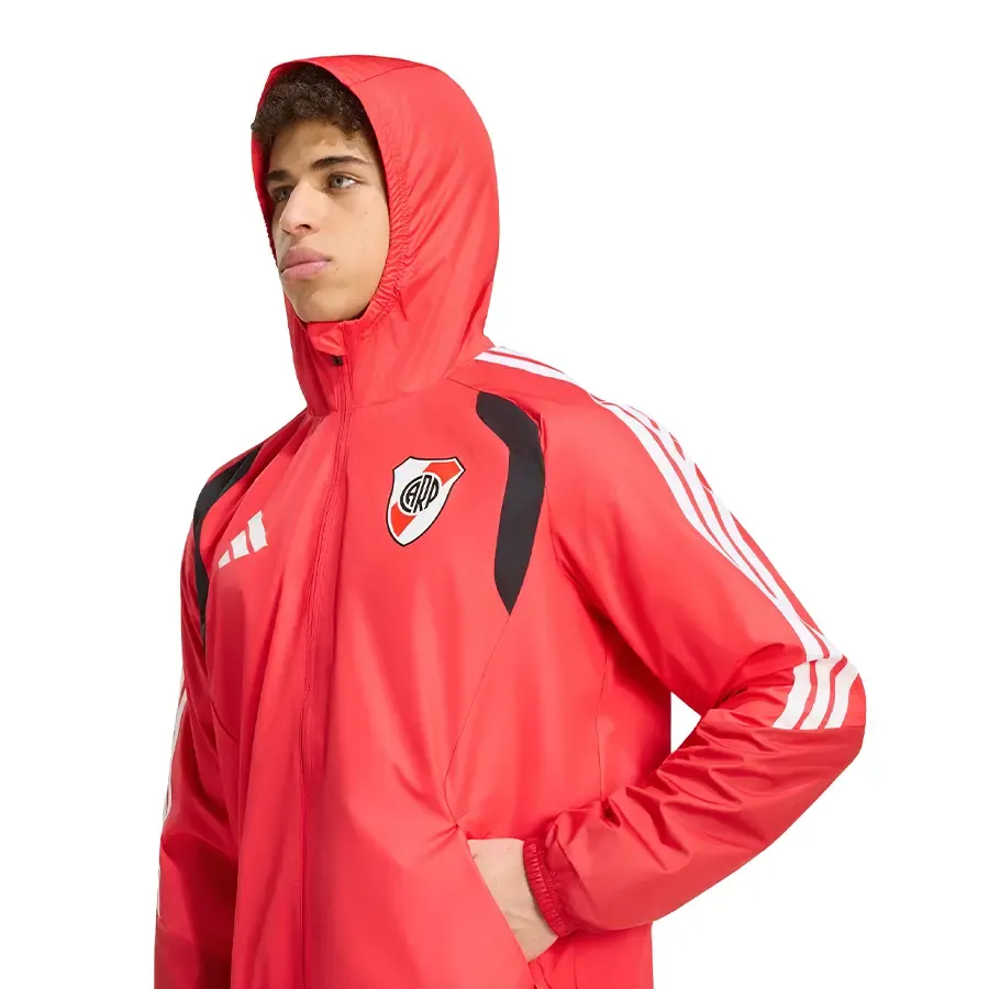 Imagen 3 de 5 de Campera adidas All-Weather Tiro 26 Competition River Plate 26/27-ROJO