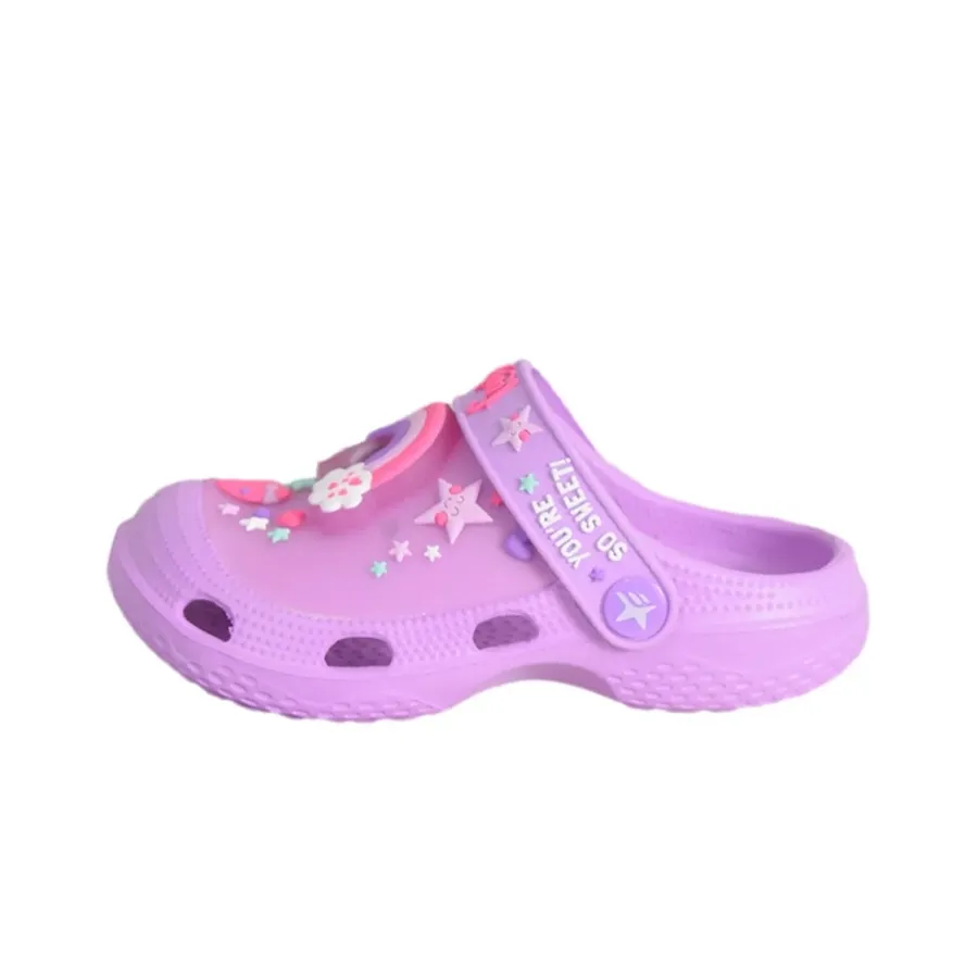 Imagen 2 de 4 de Sandalias Footy Gomon Clogs Arcoiris Con Luz-VIOLETA