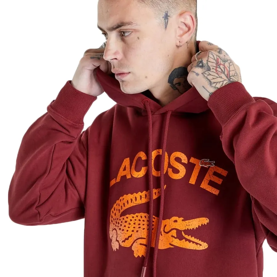 Imagen 3 de 5 de Buzo Lacoste Crocodile-BORDO