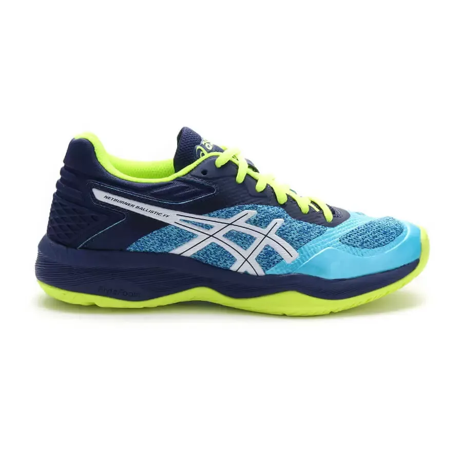 Imagen 4 de 5 de Zapatillas Asics Netburner Ballistic Ff-AZUL/CELESTE/VERDE FLUOR