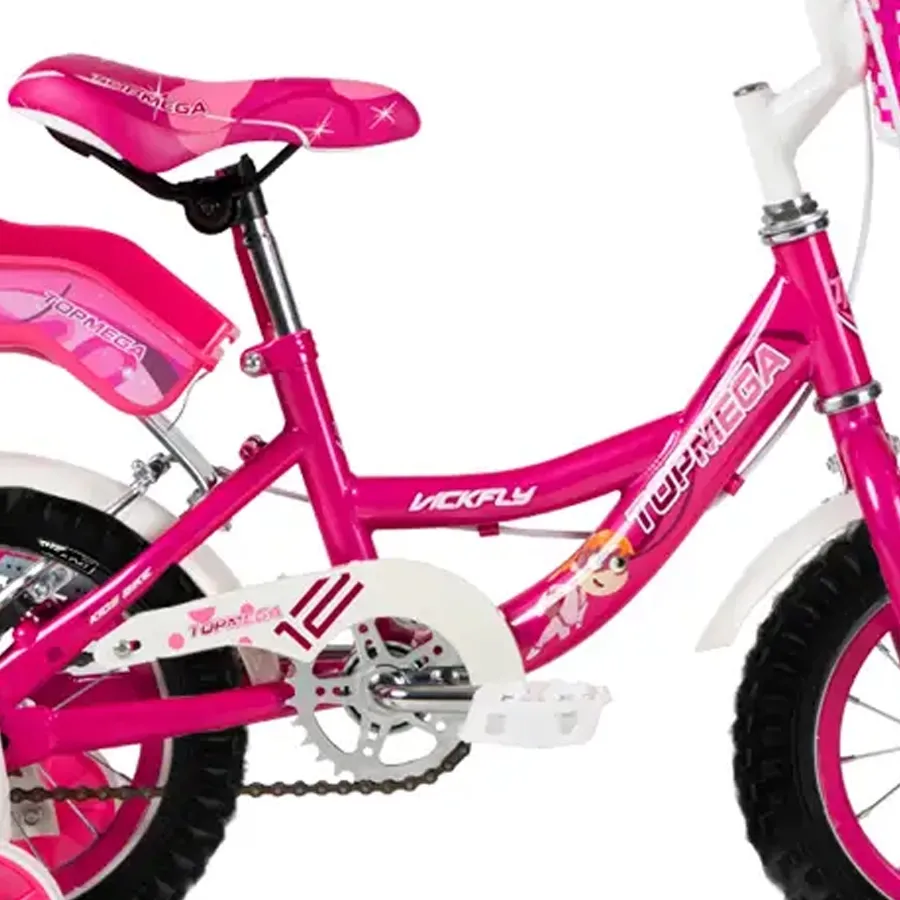 Imagen 2 de 3 de Bicicleta TopMega Vickfly R12-ROSA/BLANCO