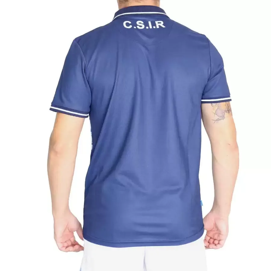 Imagen 2 de 3 de Remera Mitre Chomba Independiente Rivadavia Polo Newton-AZUL