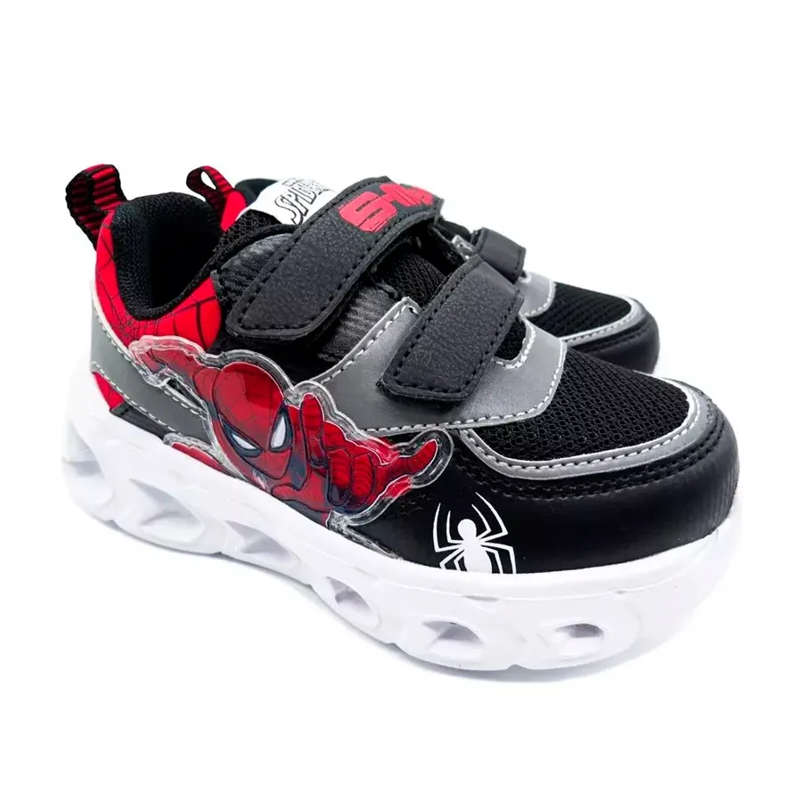 Imagen 1 de 4 de Zapatillas Footy Spiderman Con Luz-NEGRO/GRIS/ROJO