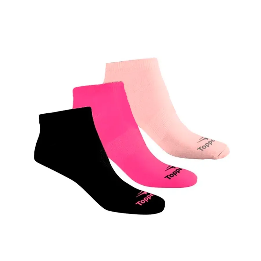 Imagen 0 de 1 de Medias Topper Pack X 3 Soquete Performance Wmns-ROSA/FUCSIA/NEGRO
