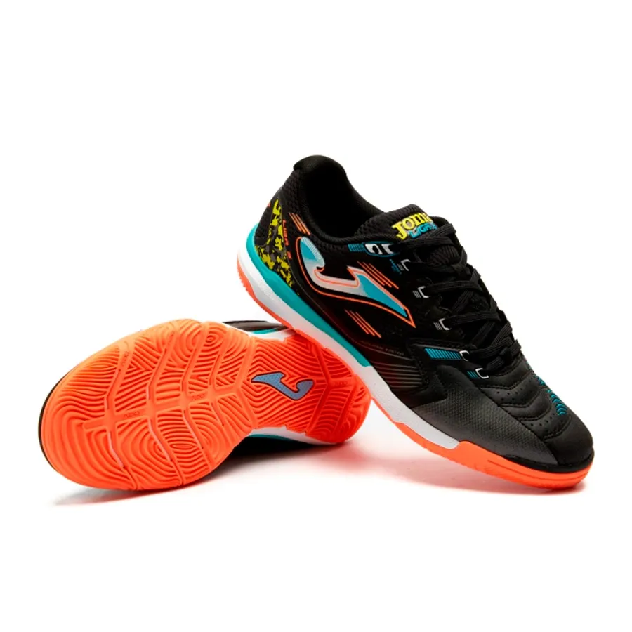 Imagen 2 de 6 de Botines Joma Liga 5 In-NEGRO/NARANJA/PLATA