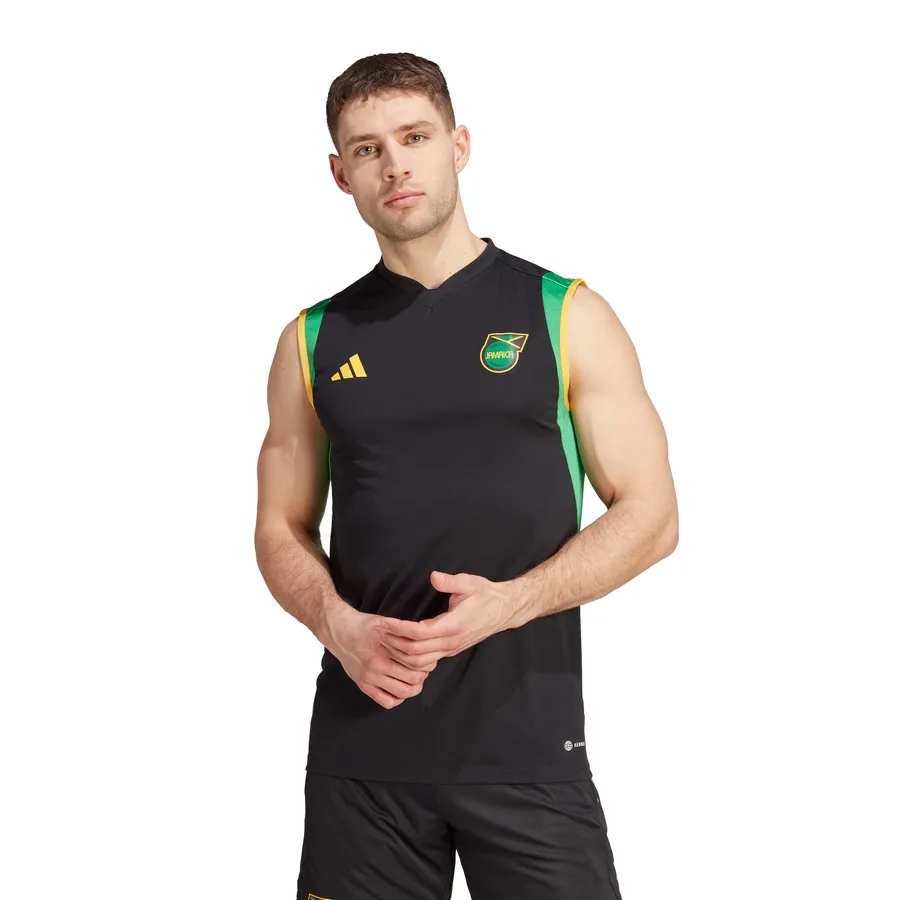 Imagen 2 de 6 de Musculosa adidas Tiro 23 Jamaica-NEGRO/VERDE/AMARILLO