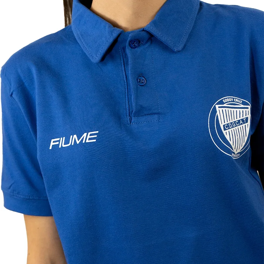 Imagen 3 de 5 de Remera Fiume Sport Polo Dama Godý Cruz-AZUL/BLANCO