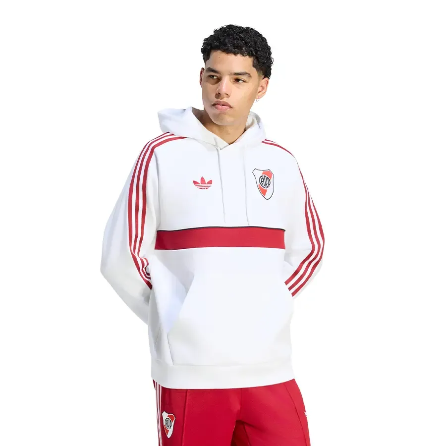 Imagen 0 de 5 de Buzo adidas originals River Plate Con Capucha-BLANCO/ROJO