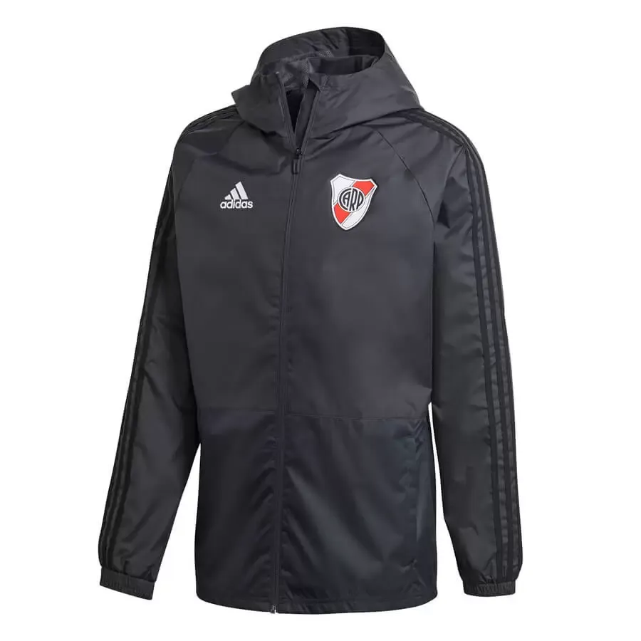 Imagen 0 de 4 de Campera adidas Impermeable Club Atlético River Plate-GRAFITO