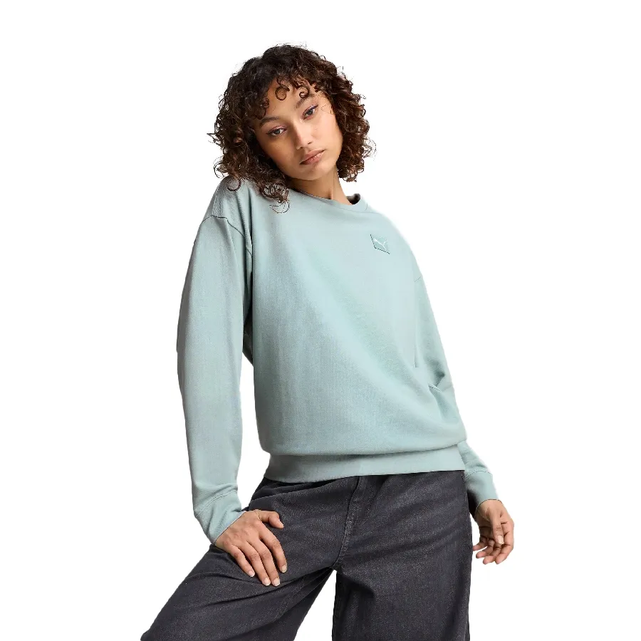 Imagen 0 de 4 de Buzo Puma Essentials Elevated Comfort Crew-VERDE AGUA