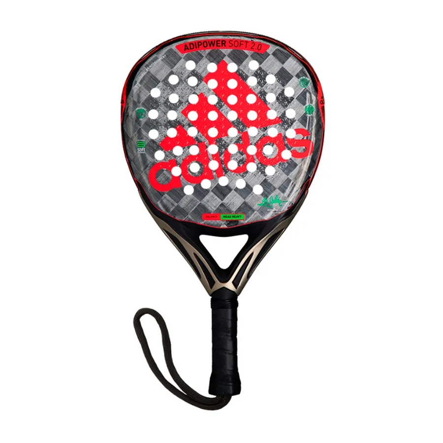 Imagen 0 de 3 de Paleta adidas Adipowersoft 2.0-GRIS/ROJO/NEGRO