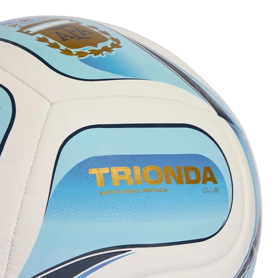 Imagen 2 de 4 de Pelota adidas Trionda Home Club Argentina-BLANCO/CELESTE/DORADO