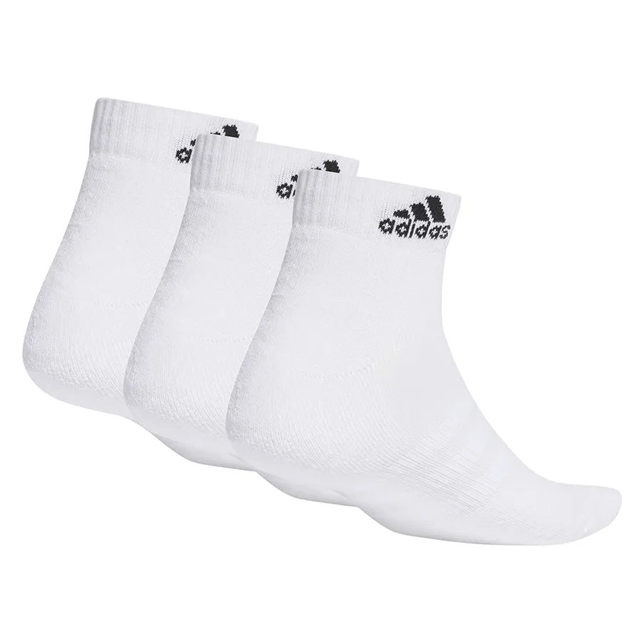 Imagen 1 de 4 de Medias adidas Tobilleras Acolchadas Sportswear 3 Pares-BLANCO