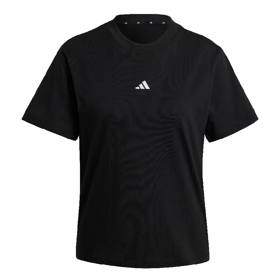 Imagen 2 de 5 de Remera adidas Essentials Logo Pequeño Algodón-NEGRO
