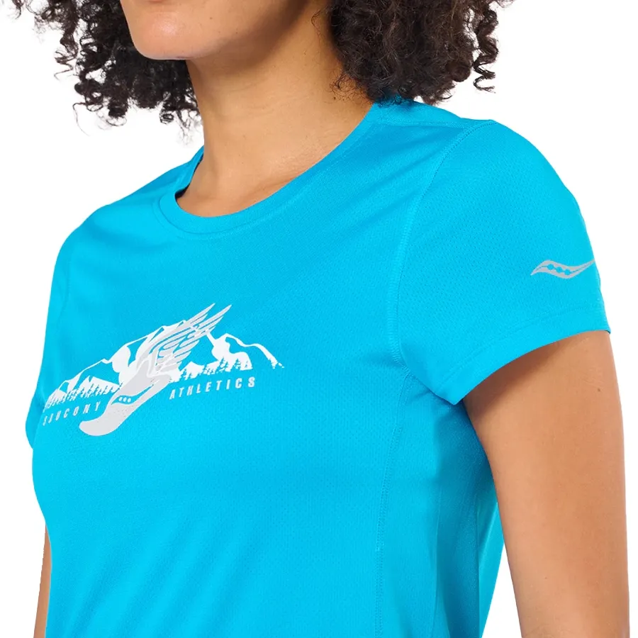 Imagen 3 de 5 de Remera Saucony manga corta peregrine graphic-TURQUESA