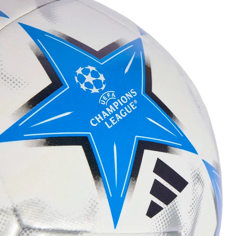 Imagen 2 de 4 de Pelota adidas Champions League-BLANCO/CELESTE/NEGRO