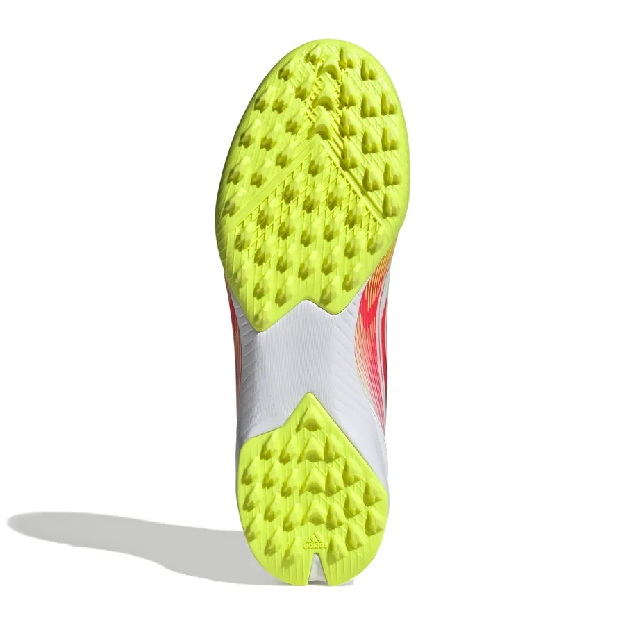 Imagen 4 de 7 de Botines adidas F50 League Tf Mid-BLANCO/AMARILLO FLUOR/CORAL FLUOR