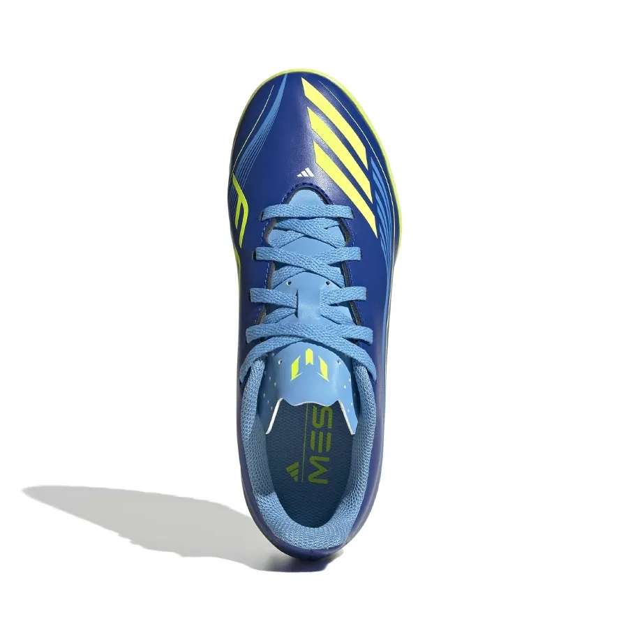 Imagen 3 de 7 de Botines adidas F50 Messi Club Tf J-AZUL FRANCIA/AMARILLO FLUOR/CELESTE