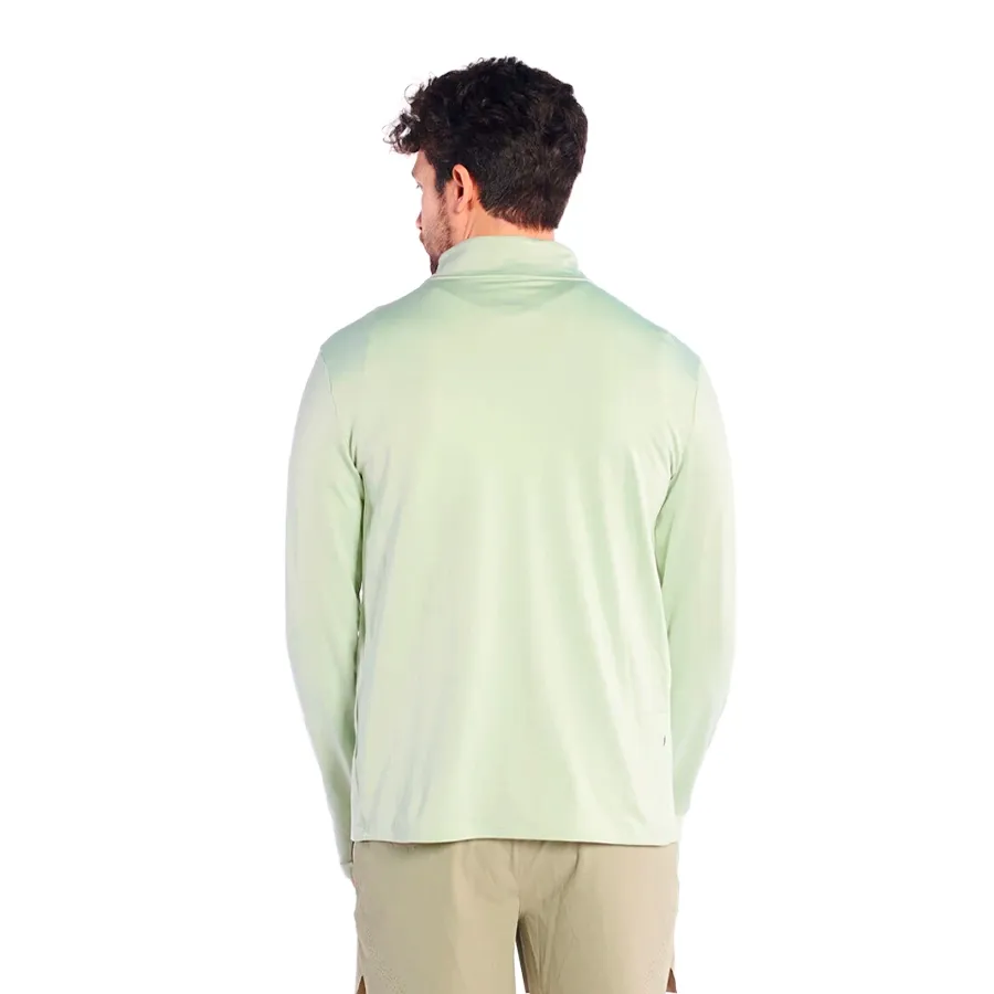 Imagen 1 de 5 de Campera Saucony Triumph Brushed 1/2 Zip-VERDE AGUA