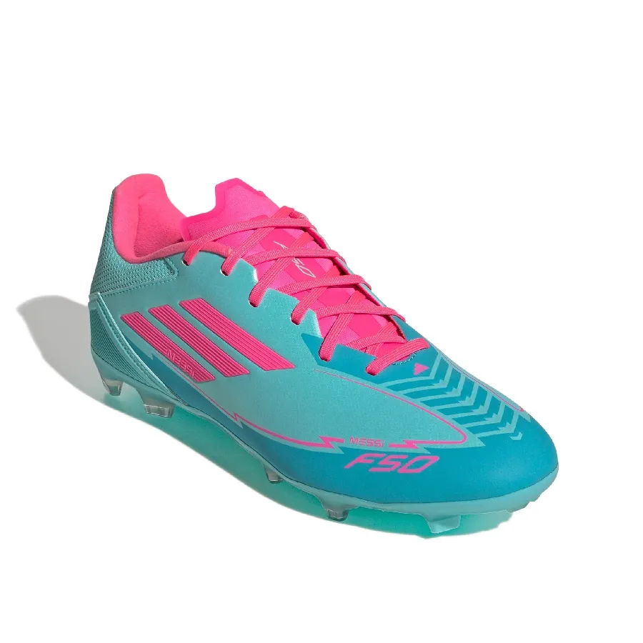 Imagen 1 de 7 de Botines adidas F50 League Messi FG/AG-CIAN/ROSA FLUOR/AQUA
