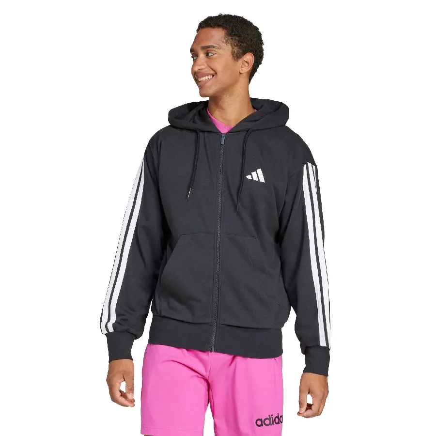 Imagen 0 de 4 de Campera adidas Essentials 3-stripes French Terry-NEGRO