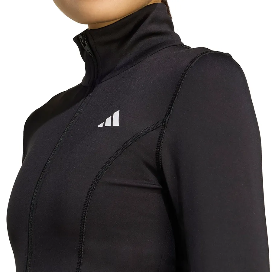 Imagen 4 de 5 de Campera adidas Frontal Optime Essentials-NEGRO