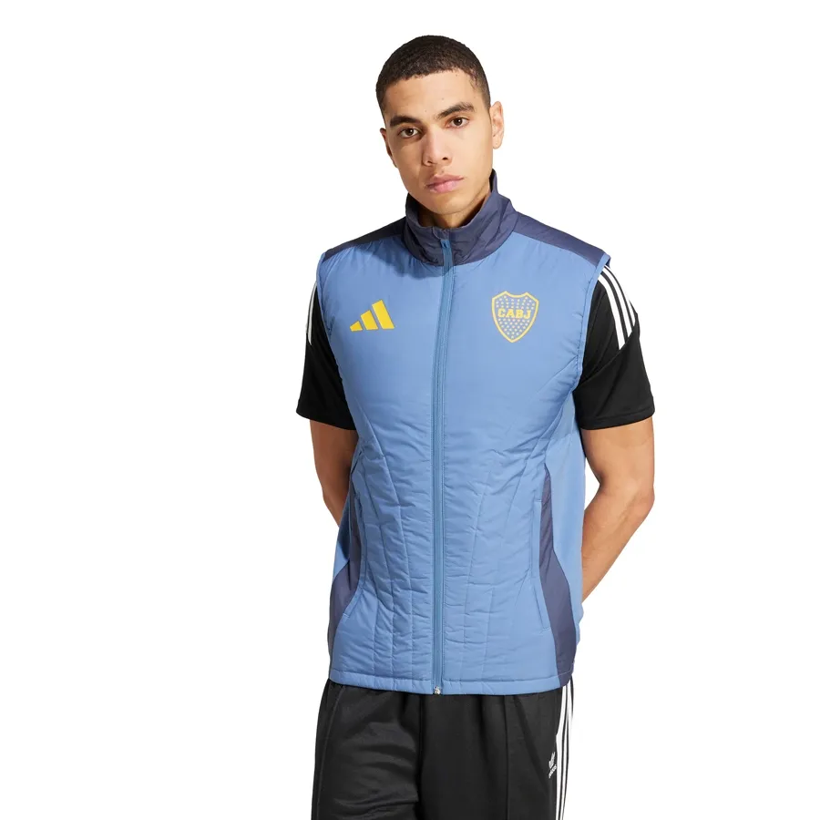 Imagen 2 de 5 de Chaleco adidas Boca Winvest-AZUL/MARINO/AMARILLO