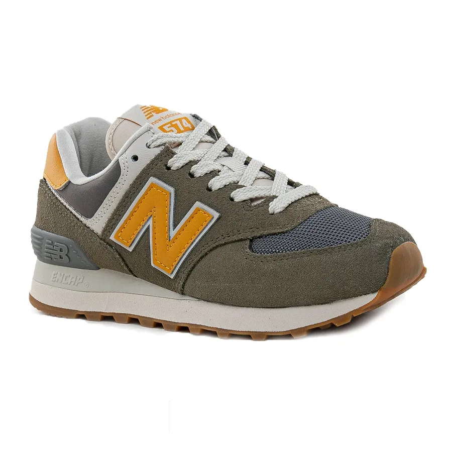 Imagen 1 de 6 de Zapatillas New Balance 574-OLIVA/AMARILLO/NATURAL