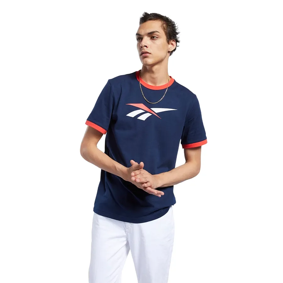 Imagen 2 de 5 de Remera Reebok Classics Ringer-AZUL/NARANJA/BLANCO