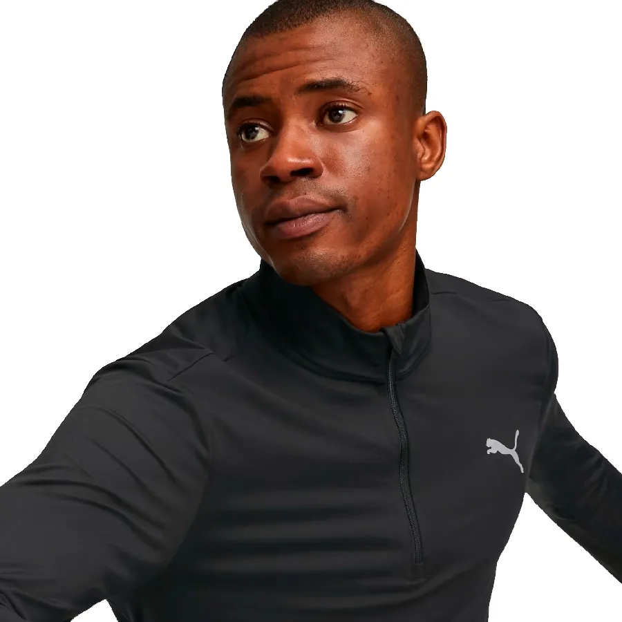 Imagen 3 de 5 de Remera Puma cierre Run favorite-NEGRO