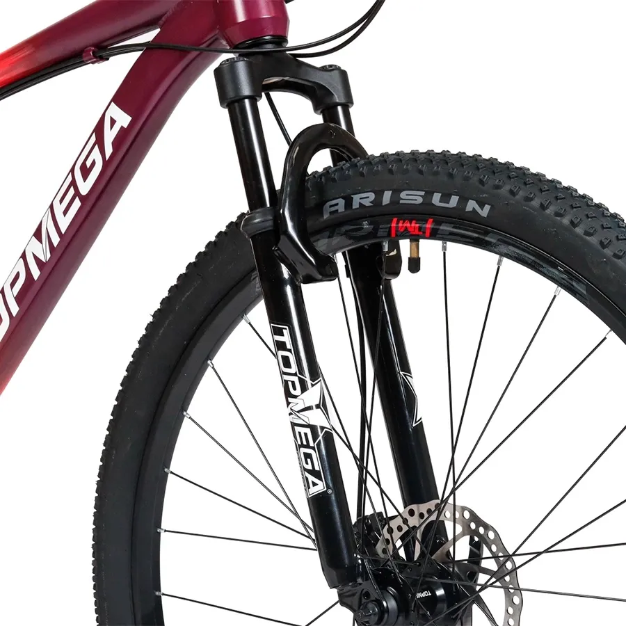 Imagen 6 de 8 de TopMega Mountain Bike Sunshine Aluminio R29 21vel-CORAL/VIOLETA