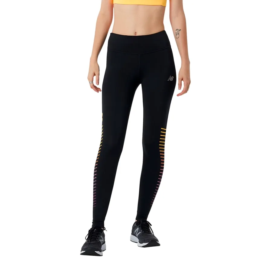 Imagen 0 de 3 de Calza New Balance Reflective Accelerat-NEGRO/AMARILLO/FUCSIA
